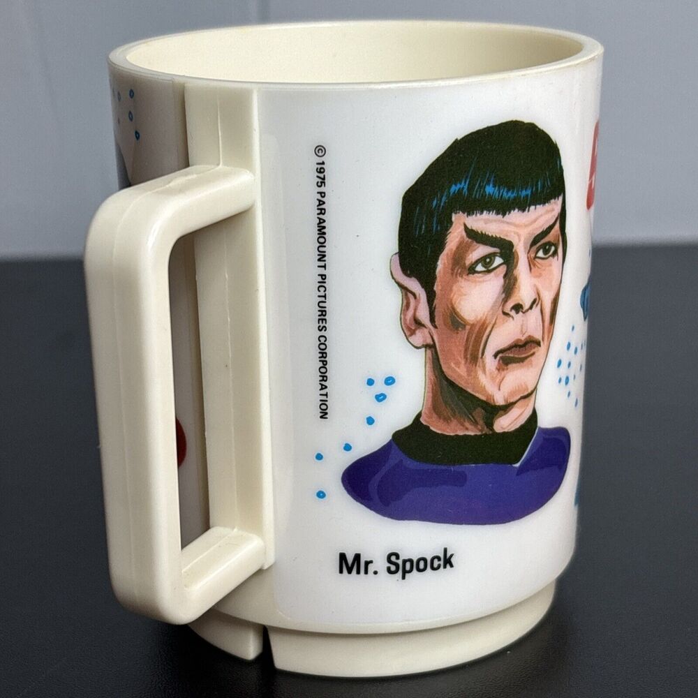 Star Trek Vintage Original Series Deka Plastic Mug/Captain Kirk/Spock/Dr. McCoy - Picture 5 of 7